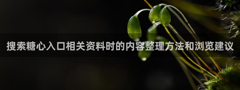 糖心vlog91：搜索糖心入口相关资料时的内容整理方法和浏览建议